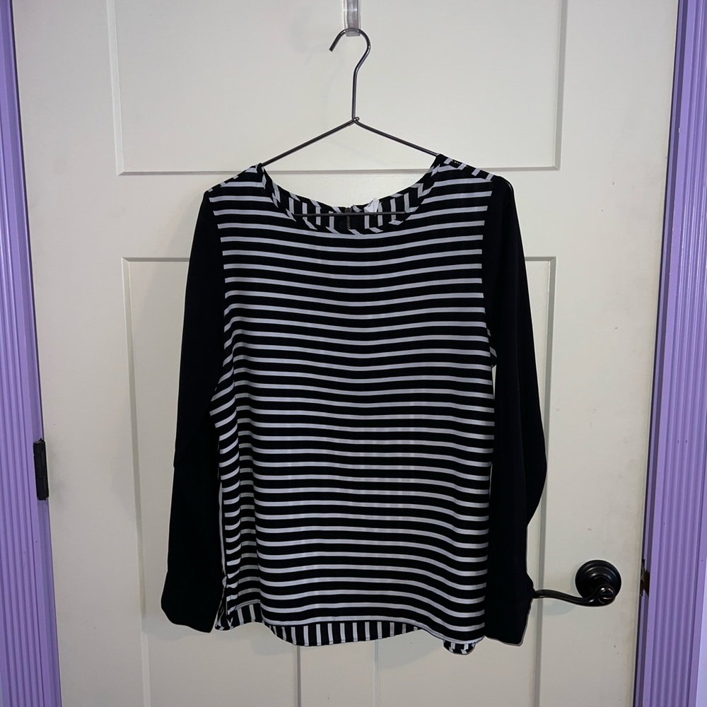 Old Navy Crewneck Blouse with Zippered Back
